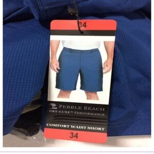 Pebble Beach Navy Comfort Waist Shorts